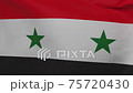 Syria waving flag seamless loop animation 4k. 3d Syria Flag texture close up background 75720430
