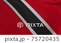 Trinidad and Tobago  waving flag seamless loop animation 4k. 3d Trinidad and Tobago  Flag texture close up background 75720435