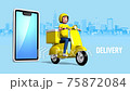 Smartphone and delivery animation 75872084