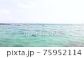 沖縄の海のドローン空撮 75952114