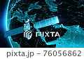Satellite sending signals to Earth. Middle East. Animation of the Earth with bright connections and cities. Aerial, maritime, ground routes and country borders. 2 shots in 1 file. Cyan. 76056862