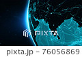 Earth connections. Asia and India. Animation of the Earth with bright connections. Aerial, maritime, ground routes and country borders. Cyan.  76056869