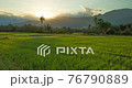 Rice fields in the Bada Valley, island of Sulawesi, Indonesia. 76790889