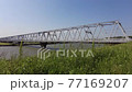 京成電鐵和鐵橋在千葉縣市川市堺市和東京都江戶川區甲府站附近穿越江戶川 77169207
