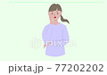 困っている若い女性 77202202