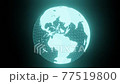 旋轉地球CG背景線 77519800