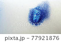 Beautiful ink drops dissolving in the water. Colorful soap foam with popping bubbles background. Abstract structure, paint filling a mass of small bubbles formed in liquid. 77921876