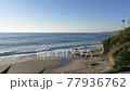 Scenic Laguna Beach California coast with boat 77936762
