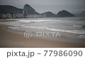 Ocean surf on the beach of Copacabana. Rio de Janeiro, February 2020 77986090