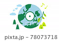 レコードのように心地よい音楽を流す地球の動画素材