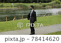 A business person desperately desperately removes his mask in Kawahara due to Corona 3 78414620
