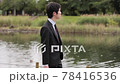 A business person who just stands in the river 78416536
