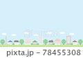 Looping cityscape background animation. Moving clouds and cityscape. 78455308