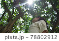 A woman who has a forest bath 78802912