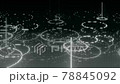 エレクトロニックな雨が降るモノクロモーショングラフィックス素材 78845092