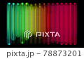 Futuristic equalizer or energy meter animation. Organic looking vertical high-tech multicolored spectrum. Seamless loop.	 78873201