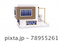 Rotating modern house exterior model 3d animation 78955261