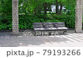 sunny day. Park bench. Japanese landscape. 79193266