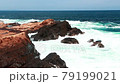 濺起的海浪拍打著岩石 79199021