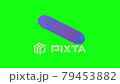 Close up neon colorful skateboard ride to jumping in the air, 3d rendering looping animation movement, green screen background. 79453882