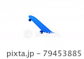 Close up blue skateboard turning or flipping  motion, 3d rendering looping animation, isolated white, isolated white background. 79453885