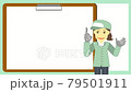 Female worker giving an explanation 79501911