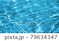 Rippling blue water in the pool. 79634347