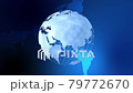 Blue digital network image black background animation 79772670