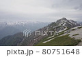 Time lapse of clouds flowing on the top of the snowy Northern Alps 80751648