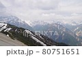 A magnificent view of the Northern Alps shining from a cloudy sky 80751651