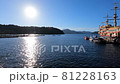 Light reflected on the surface of the lake near Hakone Port, Kanagawa Prefecture 81228163