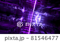 Abstract futuristic city or cyberspace neon colored technology background 81546477
