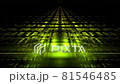 Abstract technology background flight in futuristic city or cyberspace structure 81546485