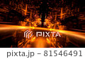 Abstract video, motion golden digital palace technology background 81546491