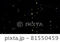 Glitter animation material (black background) yellow whose light rises like a starry sky 81550459