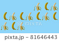 Stop motion of bananas on different background 81646443