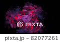 Abstract flying blurred red and purple shapes 82077261