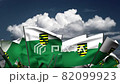 Waving Saxony State Flags (seamless & alpha channel) 82099923