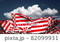 Waving Bremen State Flags (seamless & alpha channel) 82099931