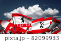 Waving Berlin State Flags (seamless & alpha channel) 82099933