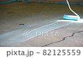 Lubrication of concrete with blue primer. 82125559