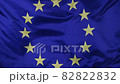 Background of EU flag waving in the wind 82822832