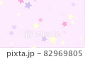 【ループ可能】回転しながら上昇する星の背景素材_ピンク系＆イエロー 82969805
