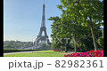 緑にあふれたトロカデロ公園からエッフェル塔を望む 82982361