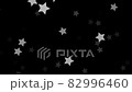 【ループ可能】回転しながら上昇するスター背景素材_シルバー×ブラック 82996460