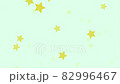 【ループ可能】回転しながら上昇するスター背景素材_ゴールド×グリーン 82996467
