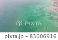 Aerial view of the Sea of Japan coast shining in green 83006916