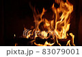 焚き火の炎（キャンプ場で薪が燃える）（音声付き） 83079001