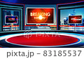 3D rendering background is perfect for any type of news or information presentation. The background features a stylish and clean layout  83185537