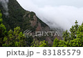 clouds moving over mountain ridge, Tenerife landscape 83185579